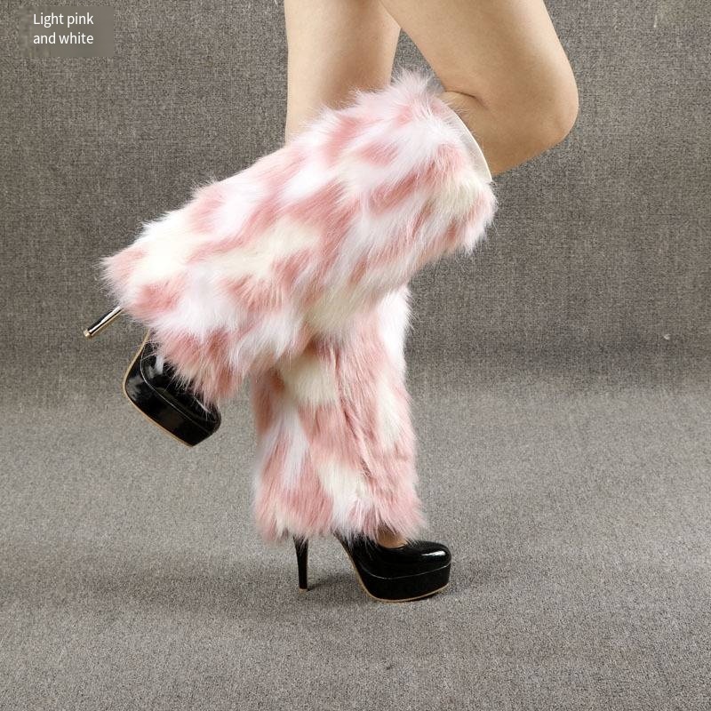 Faux Fur Boot Covers Women Long Short Leggings Warms Plush Boots Socks Sleeve